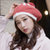 帽子女冬天韩版潮可爱加厚保暖针织帽毛线帽贝雷帽677888(粉红色 均码)第3张高清大图