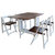 木巴北欧实木餐桌椅组合 现代简约伸缩折叠 小户型长方形饭桌(白+棕餐桌 CZ179+YZ368 默认)第5张高清大图