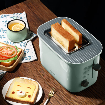东菱烤面包机家用2片早餐多士炉迷你全自动吐司机 DL-8188 绿色(绿色 热销)