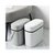 K创意椭圆按压式弹盖垃圾桶 家用卫生间卫生桶厨房夹缝带盖带手提(灰色 带手提)第4张高清大图