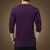 2018新款男装大码圆领长袖T恤男士青年弹力印花英伦纯棉衫J11774(紫色 L)第2张高清大图
