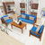 明佳友 实木沙发组合 现代北欧布艺沙发 地中海小户型沙发组合 M2008(白色 1+1+3+茶几+方几)第4张高清大图