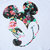 迪士尼 米奇系列 纯棉短T 卡通印花 男女款情侣款 时尚舒适简约 圆领透气 D17ST031(白色 170)第3张高清大图