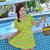 雅凯诗连体裙式泳衣女遮肚显瘦日式小清新花朵泳衣L-3XL大码60102(黄色 XL)第2张高清大图