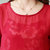 VEGININA 韩版修身短袖中长款印花套装两件套雪纺连衣裙 9569(枣红色 3XL)第4张高清大图