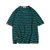 X17短袖T恤男2022夏季新款日系男士宽松大码条纹短袖男青年圆领休闲T恤XCF0003(黑色 5XL)第5张高清大图