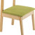 一米色彩 实木复古餐椅简约酒店椅成人靠背书桌椅休闲家用咖啡椅(草绿色 实木框架)第5张高清大图