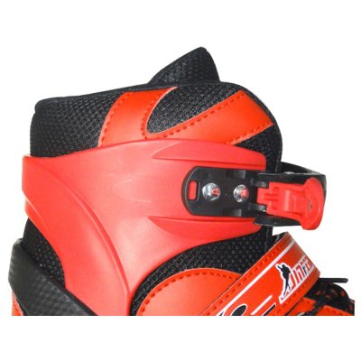金峰溜冰鞋推荐：金峰GF-133D-1单闪伸缩轮滑鞋（黑红色）