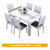 南方家私 现代简约大理石餐桌椅组合 时尚白色烤漆餐厅实木餐桌(白色 1.4m大理石餐桌+6把餐椅【时尚一桌六椅套餐】)第5张高清大图