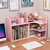 桌面书架简易书桌上儿童学生用置物架收纳办公室多层小型简约书柜(普通款【浅胡桃色】左置物)第3张高清大图