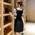 MISS LISA赫本风小黑裙女装小个子短袖连衣裙B1065(黑色 XL)第4张高清大图