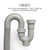 九牧(JOMOO)卫浴配件不锈钢大孔径防臭下水管H6200(2)第6张高清大图
