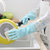 加绒家用手套莫兰蒂pvc厨房家务清洁洗碗手套胶皮橡胶手套短款第3张高清大图