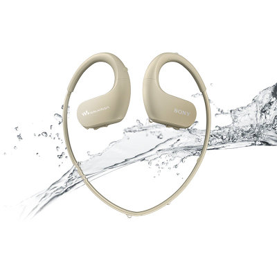 索尼（SONY）NW-WS414防水游泳跑步运动mp3音乐播放器一体耳机(黑色 官方标配)