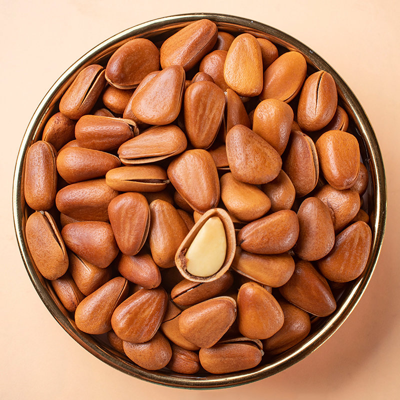 东北开口松子特大颗粒手剥坚果零食炒货松子500g原味散装新货东北松子