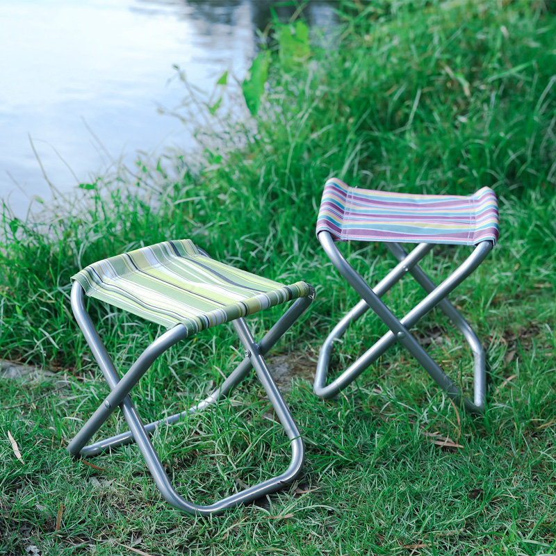 索尔诺折叠椅凳子户外便携式露营沙滩椅靠背钓鱼椅凳马扎小凳子151紫