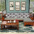 木巴沙发SF031现代中式实木沙发组合新西兰松木客厅家具小户型转角贵妃座(浅棕色SF034)第4张高清大图