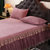 纯色欧式珊瑚绒加厚保暖床裙床罩单件1.5m1.8m2.0m防滑床单床笠套(豆沙)第10张高清大图