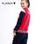 PLAYBOY/花花公子运动套装厚款女运动服开衫休闲服跑步运动卫衣女(红色 160)第4张高清大图