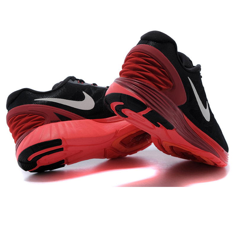 耐克/nike lunarglide登月6代 跑步鞋男鞋运动鞋(黑红 41)