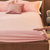 牛奶绒单品床笠冬季保暖纯色法兰绒床垫保护套固定防滑全包裹床罩(玫瑰粉)第2张高清大图