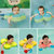 自游宝贝婴儿游泳圈儿童腋下圈1-4岁宝宝防翻救生浮圈家用免充气(充气腋下圈酷动款-L码（适用2-3岁的宝宝 送气筒）)第2张高清大图