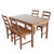 木巴家具 全实木松木餐桌椅组合4人6人北欧简约餐桌小户型餐厅家具(ZY007一桌四椅)第5张高清大图