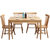 亚格林 北欧 餐桌 全实木餐桌椅组合日式实木饭桌餐厅饭店家具(胡桃色 1.5米（一桌6椅）)第5张高清大图