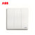 ABB开关插座面板轩致白色二三极五孔AF205插座面板套餐合集(三位单控（带LED灯）)第2张高清大图