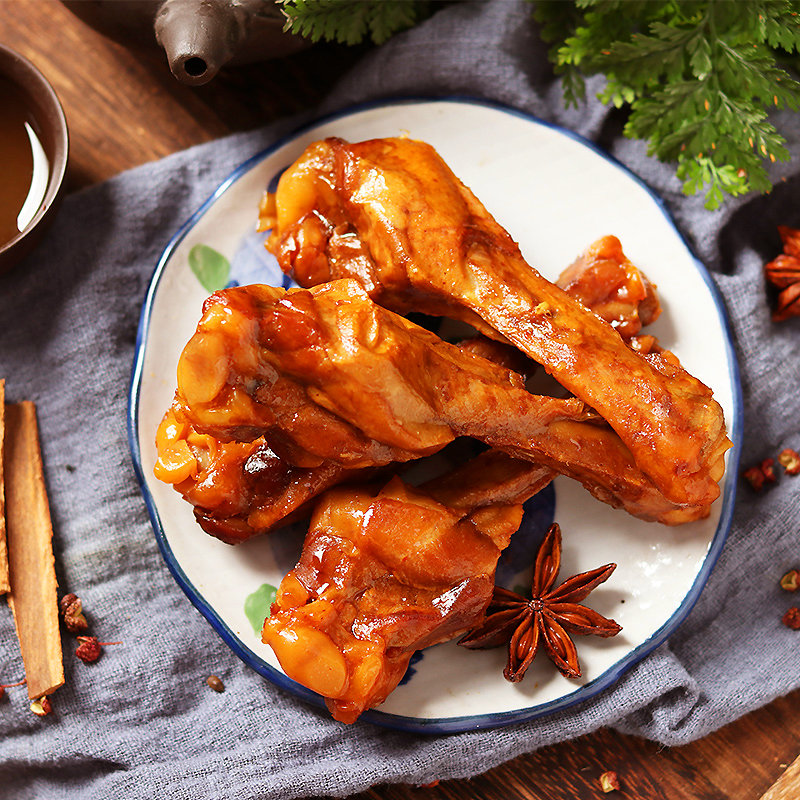 傻丫丫烤鸭小腿香辣鸭翅根35克8支