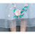 VEGININA 短袖时尚修身立领绣花中长款连衣裙 3017(粉红色 3XL)第5张高清大图