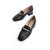森达2021春季新品商场同款通勤石头纹羊皮革女皮单鞋3RT02AM1(黑色 36)第6张高清大图