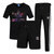 阿迪达斯春夏季新款运动套装男女三件套Adidas短袖t恤短裤长裤-网(黑色)第2张高清大图