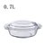 创简坊（CJIANFF） 耐热玻璃碗微波炉烤箱专用玻璃餐具烤盘带盖耐高温玻璃煲(0.7L煲)第3张高清大图