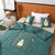 抱枕被两用加厚午睡枕头被车载靠枕被四季通用二合一办公室折叠毯(墨绿)第3张高清大图