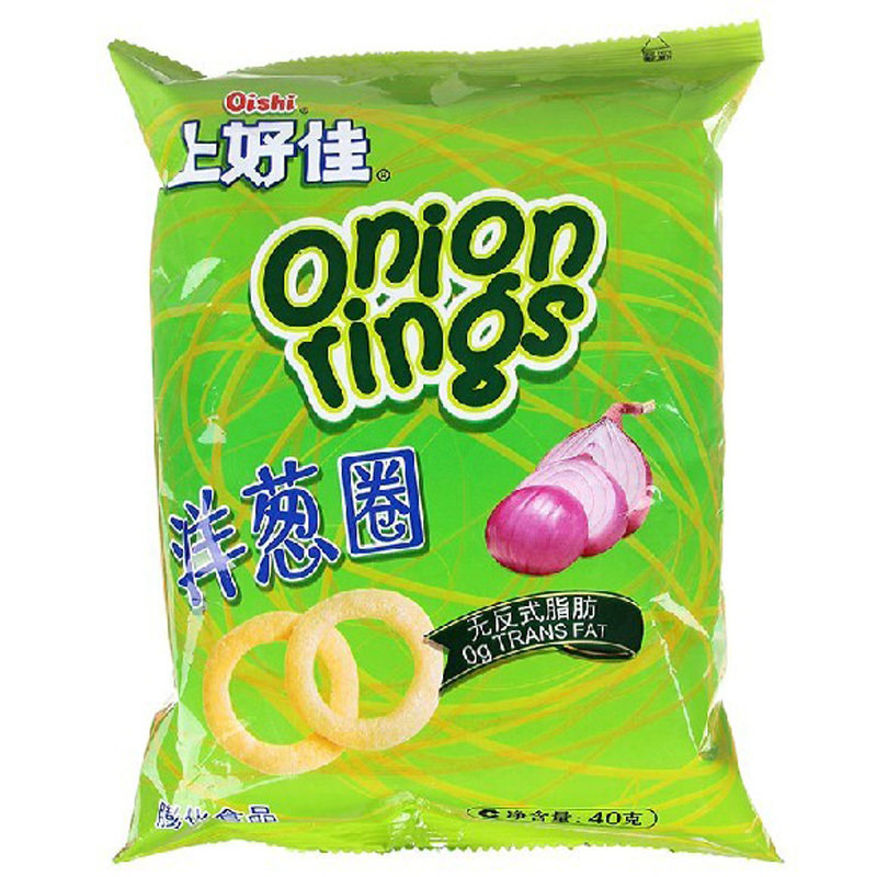 上好佳洋葱圈洋葱卷 儿时回忆零食品办公室休闲小吃膨化薯片40g(40g*