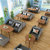 甜品奶茶店咖啡厅办公室洽谈接待桌椅组合现代简约休闲单双人沙发(灰色)第4张高清大图
