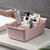 桌面收纳盒 客厅零食收纳筐卫生间浴室小盒子化妆品整理盒(粉色-小号 默认)第4张高清大图