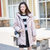 鸭鸭2018新款女装韩版大码外套连帽纯色中长款羽绒服女潮B-57660(粉红 170)第5张高清大图