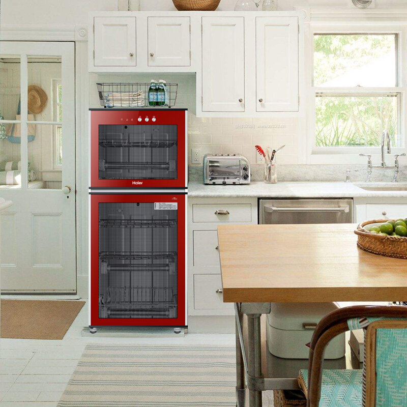 海尔haier消毒柜立式消毒柜家用小型碗柜饭店商用光波消毒柜