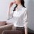 春装新款高端重磅衬衫女设计感(白色 XL)第8张高清大图