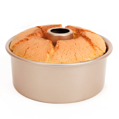 学厨 CHEF MADE 烘焙模具 8寸不粘烟囱戚风蛋糕模面包模烤箱用具香槟金色WK9074 真快乐厨空间