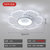 2020年新款网红ins房间灯简约现代创意花型LED主卧室吸顶灯客厅灯灯具(哑白+透明 直径42cm单色)第2张高清大图