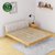 北欧纯实木床1.8米日式简约卧室家具婚床单人床1.5米橡胶木双人床(图片色1.5M*2.0M 床+2个床头柜)第4张高清大图