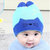 秋冬季婴儿帽子秋冬保暖套头帽韩版新生儿胎帽宝宝帽0-3-6-12个月(皮粉色)第3张高清大图