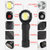 T6+COB强光手电筒多用强磁旋转灯头工作灯充电灯户外夜骑手电筒tp3350(红色)第5张高清大图