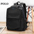 POLO男士双肩包可装14英寸电脑背包休闲轻便尼龙双肩包包090941(黑色 均码)第4张高清大图