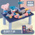 乐童童儿童积木桌拼装轨道积木玩具小颗粒男女孩玩具萌鼠滑道积木桌(颜色随机)第7张高清大图