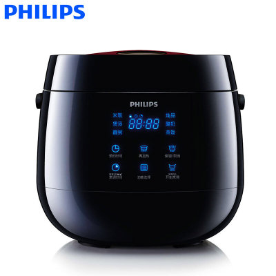 飞利浦（PHILIPS）HD3160 迷你玲珑 2L智能可预约液晶显示 电饭煲家用5层煅金内胆 黑色