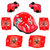 乐士ENPEX铠甲勇士可调旱冰鞋 溜冰鞋套装KJ-335/337直排闪光轮滑鞋套装(红色 M码（35-38）)第5张高清大图